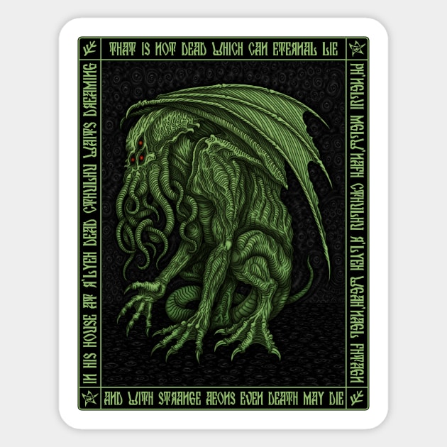 Horror of Cthulhu - Azhmodai 2020 Sticker by azhmodai